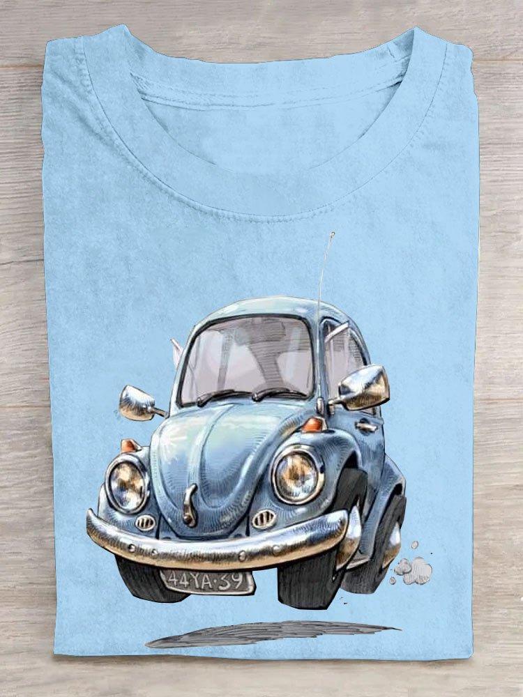T-shirts Femmes Décontracté Été voiture Quotidien Ample Manches Courtes Droit Régulier Élasticité moyenne