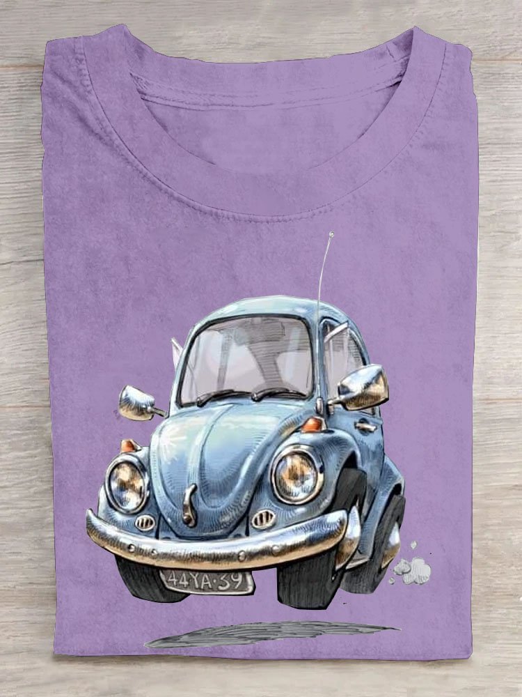T-shirts Femmes Décontracté Été voiture Quotidien Ample Manches Courtes Droit Régulier Élasticité moyenne