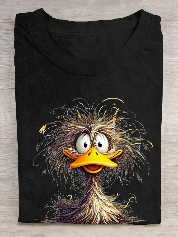T-shirts Femmes Décontracté Imprimé d'Animal Été Coton Ample Manches Courtes Droit Élasticité moyenne Oui