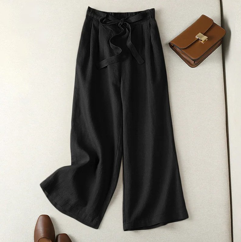 Pantalons Femmes Décontracté Ethnique Printemps / Automne Naturel Aucune élasticité Quotidien Ample Long Droit