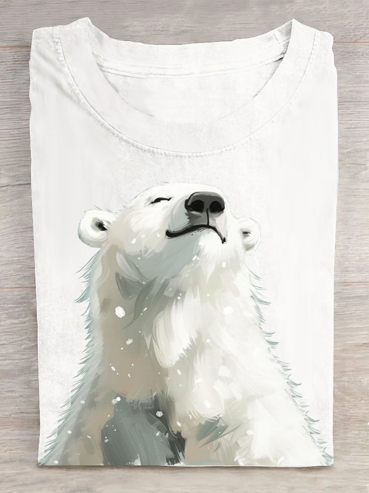T-shirts Décontracté Imprimé d'Animal Été Coton Quotidien Ample Manches Courtes Régulier Élasticité moyenne pour Femmes