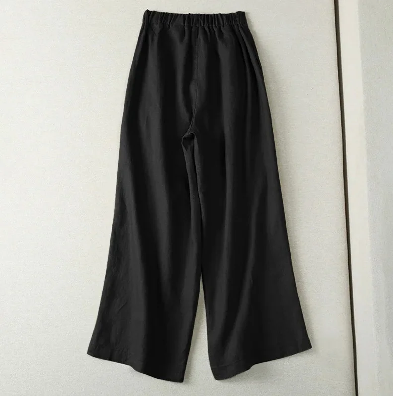 Pantalons Femmes Décontracté Ethnique Printemps / Automne Naturel Aucune élasticité Quotidien Ample Long Droit