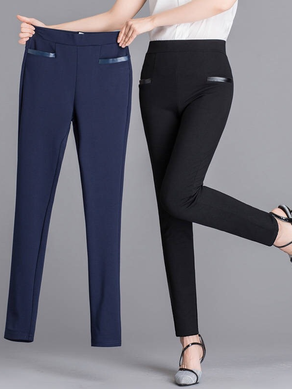 Pantalons Décontracté Plain Printemps / Automne Polyester Quotidien Ample Pantalon coupe slim Long Régulier pour Femmes