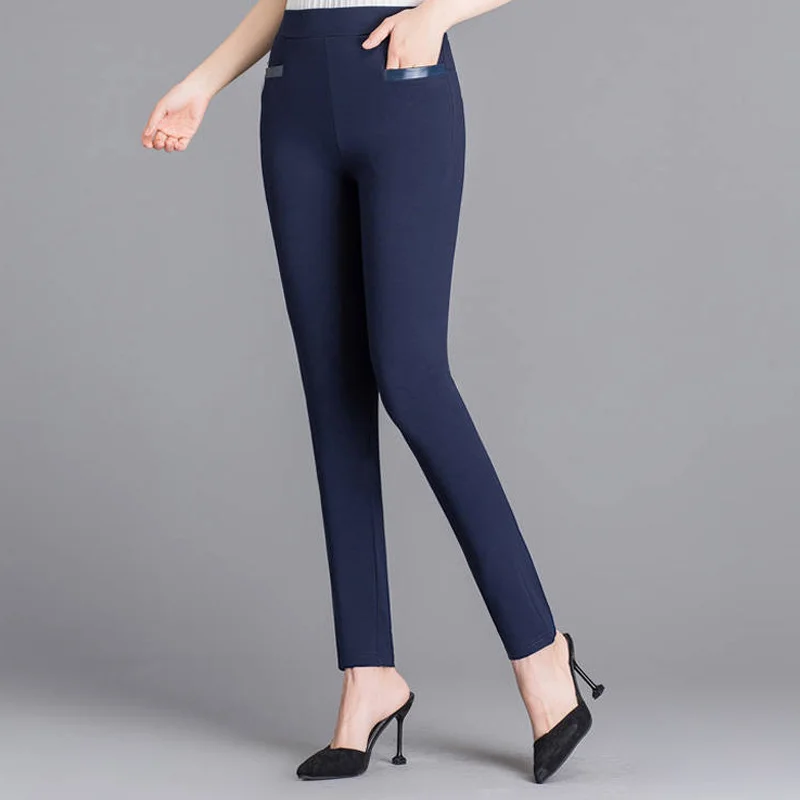 Pantalons Décontracté Plain Printemps / Automne Polyester Quotidien Ample Pantalon coupe slim Long Régulier pour Femmes