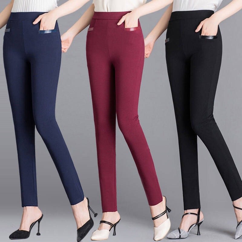 Pantalons Décontracté Plain Printemps / Automne Polyester Quotidien Ample Pantalon coupe slim Long Régulier pour Femmes