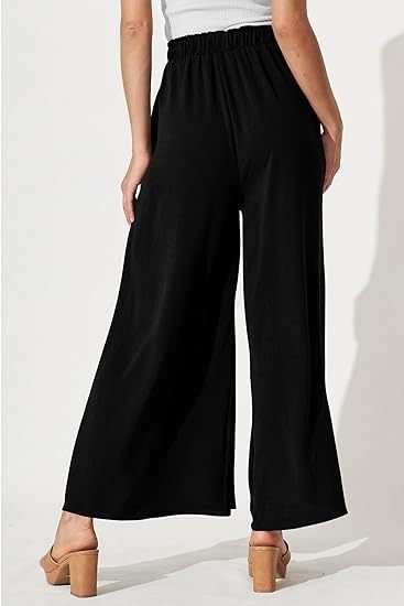 Pantalons Décontracté Plain Printemps / Automne Nœud Devant Aucune élasticité Quotidien Ample Pantalon droit Régulier pour Femmes