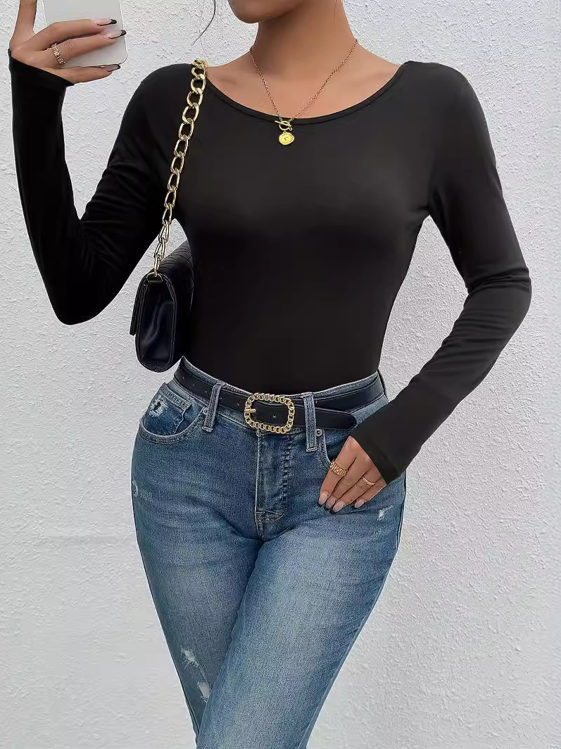 T-shirts Décontracté Printemps / Automne Papillon Micro-élasticité Quotidien Ample Manches trois quarts Régulier Régulier pour Femmes