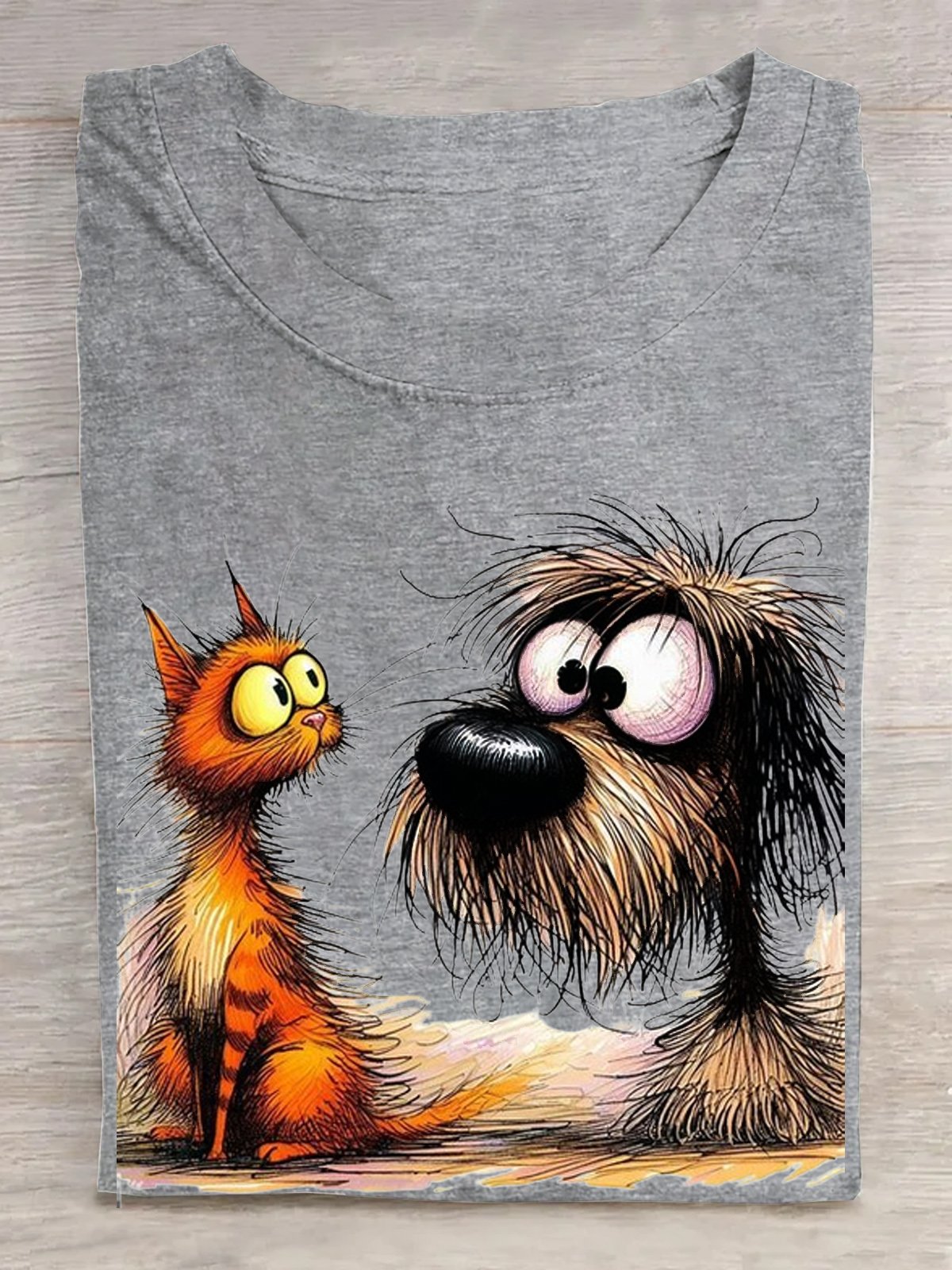 T-shirts Femmes Décontracté Été Chien Coton Ample Manches Courtes Col Rond Régulier Élasticité moyenne