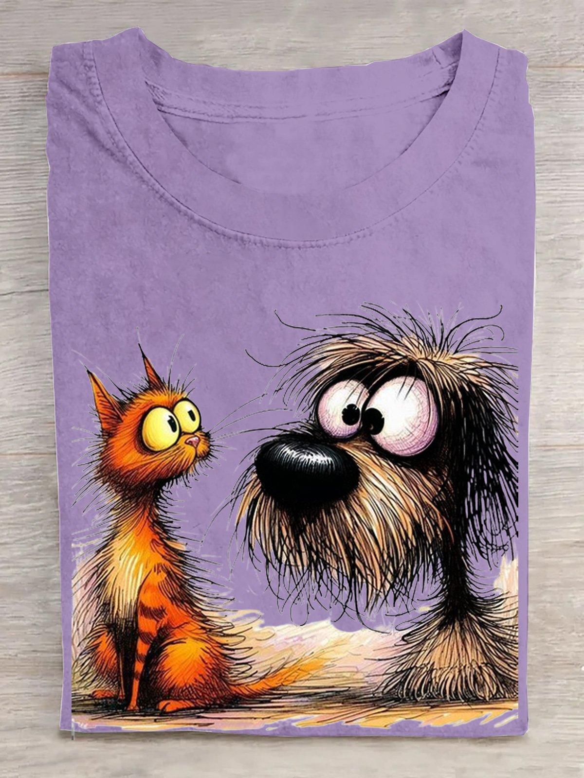 T-shirts Femmes Décontracté Été Chien Coton Ample Manches Courtes Col Rond Régulier Élasticité moyenne