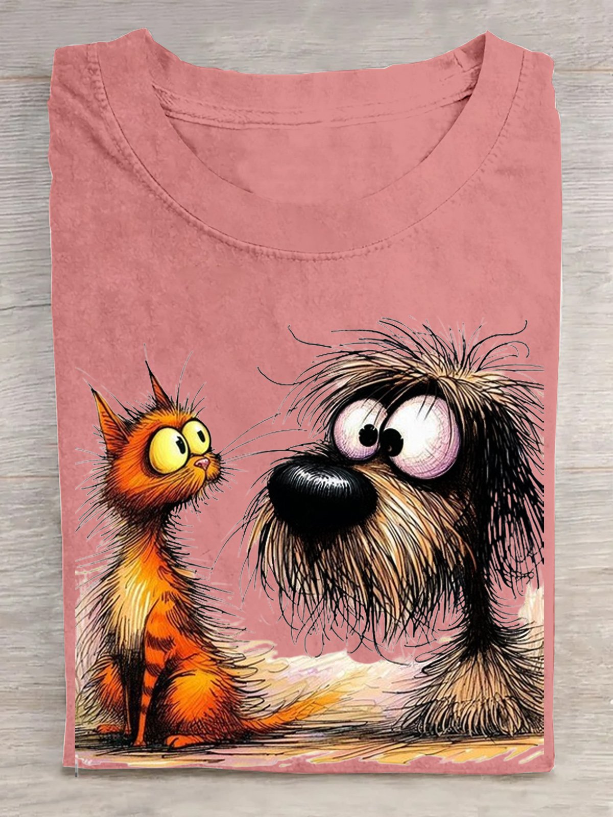 T-shirts Femmes Décontracté Été Chien Coton Ample Manches Courtes Col Rond Régulier Élasticité moyenne