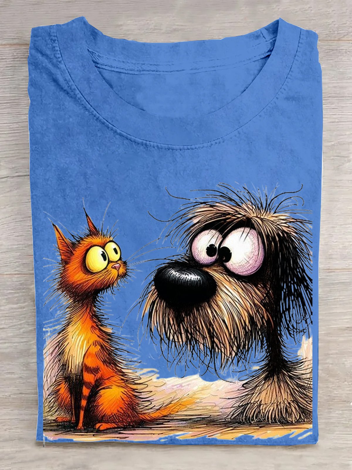 T-shirts Femmes Décontracté Été Chien Coton Ample Manches Courtes Col Rond Régulier Élasticité moyenne