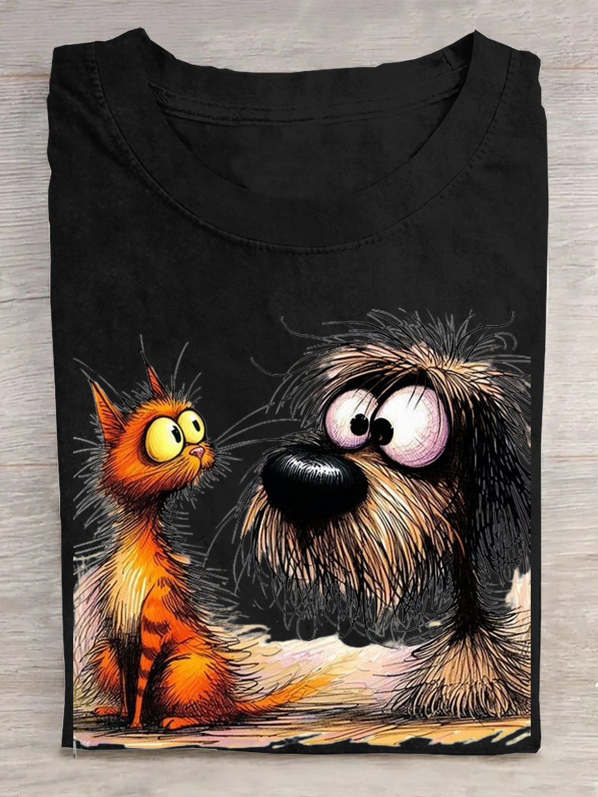 T-shirts Femmes Décontracté Été Chien Coton Ample Manches Courtes Col Rond Régulier Élasticité moyenne