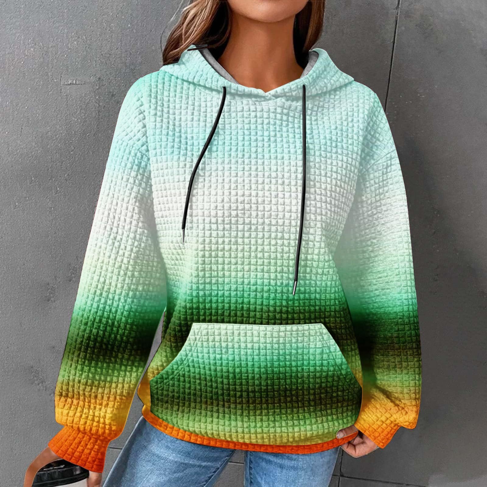 Sweat-shirts Décontracté Abstrait Printemps / Automne Micro-élasticité Ample Manches Longues Régulier Droit Régulier pour Femmes