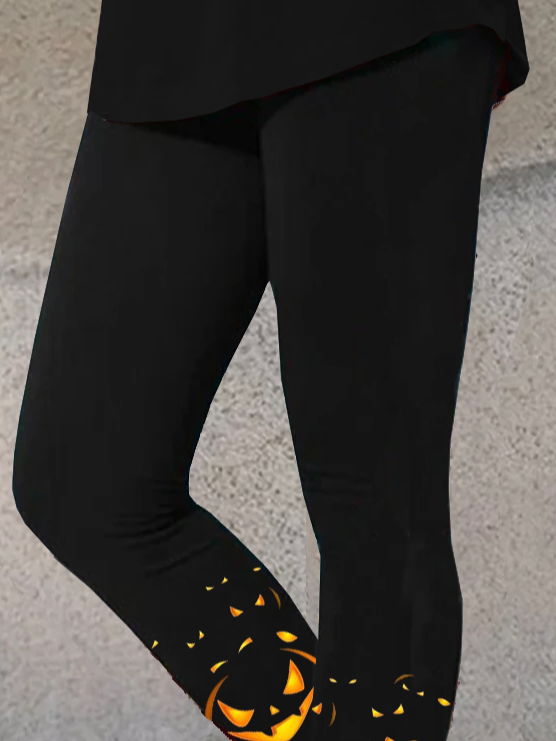 Pantalons De Yoga Femmes Décontracté Toutes Les Saisons Toussaint Aucune élasticité Quotidien Serré Jersey Pantalon coupe slim Long