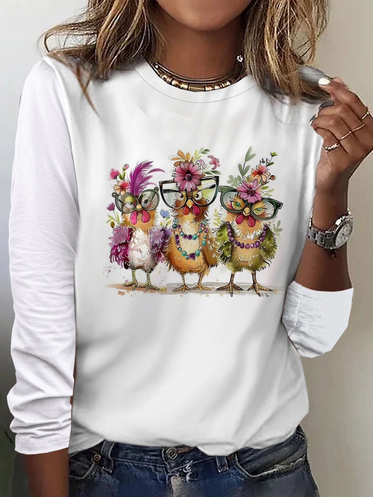 T-shirts Décontracté Printemps / Automne Turquie Quotidien Col Rond Régulier Régulier Élasticité moyenne Oui pour Femmes