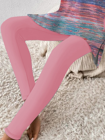 Deux Pièces Ensembles Femmes Rétro Printemps / Automne Motif dégradé Aucune élasticité Ample Jersey Manches Longues Top Avec Pantalons Régulier