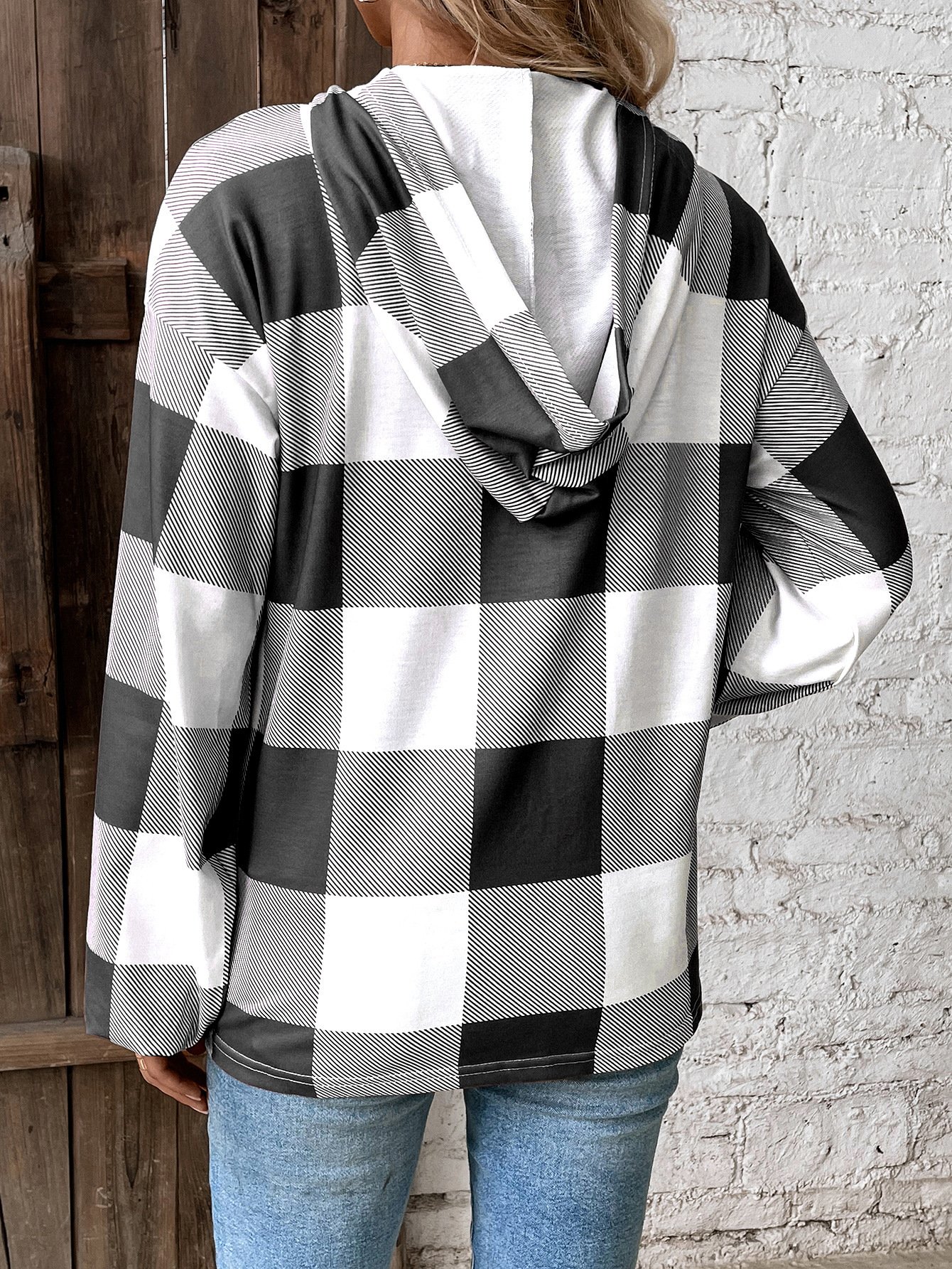 à Capuche Femmes Bloc de Couleur Décontracté Printemps / Automne Polyester Aucune élasticité Quotidien Manches Longues Droit Régulier
