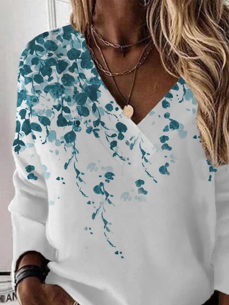 Sweat-shirts Femmes Décontracté Printemps / Automne Feuille Quotidien Ample Meilleure vente Manches Longues Régulier Droit