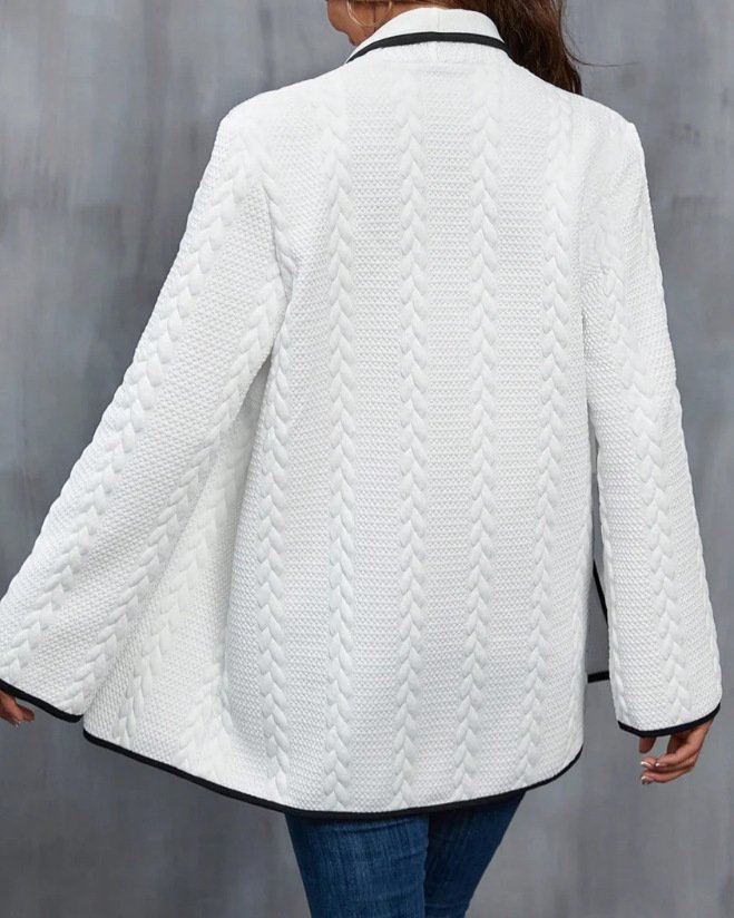 Micro-élasticité Col V Manches Longues Régulier Plain Kimono à Lacets pour Femmes