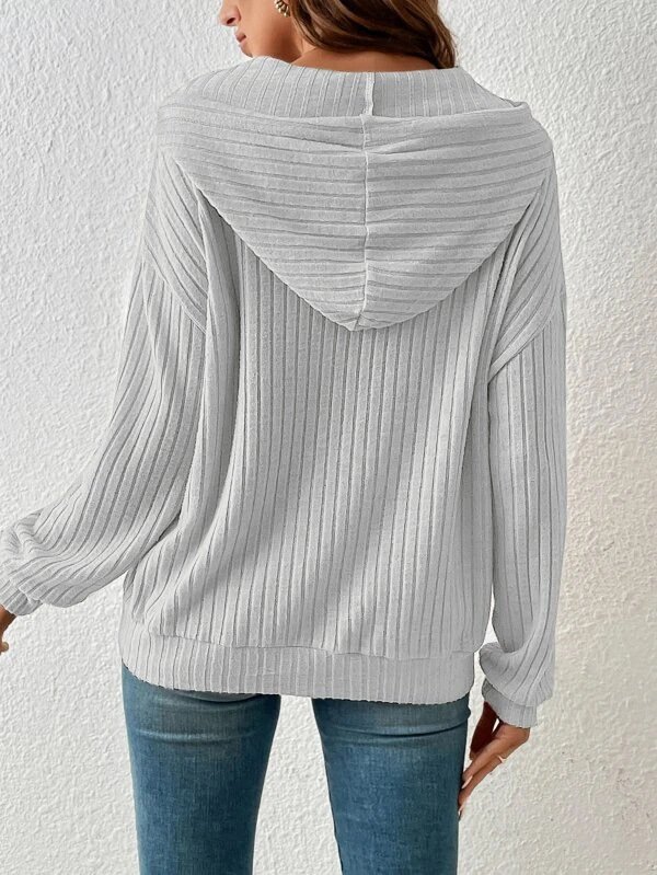 Sweat-shirts Rayé Décontracté Printemps / Automne Polyester Sweat-shirt à Capuche Micro-élasticité Ample Manches Longues Régulier pour Femmes