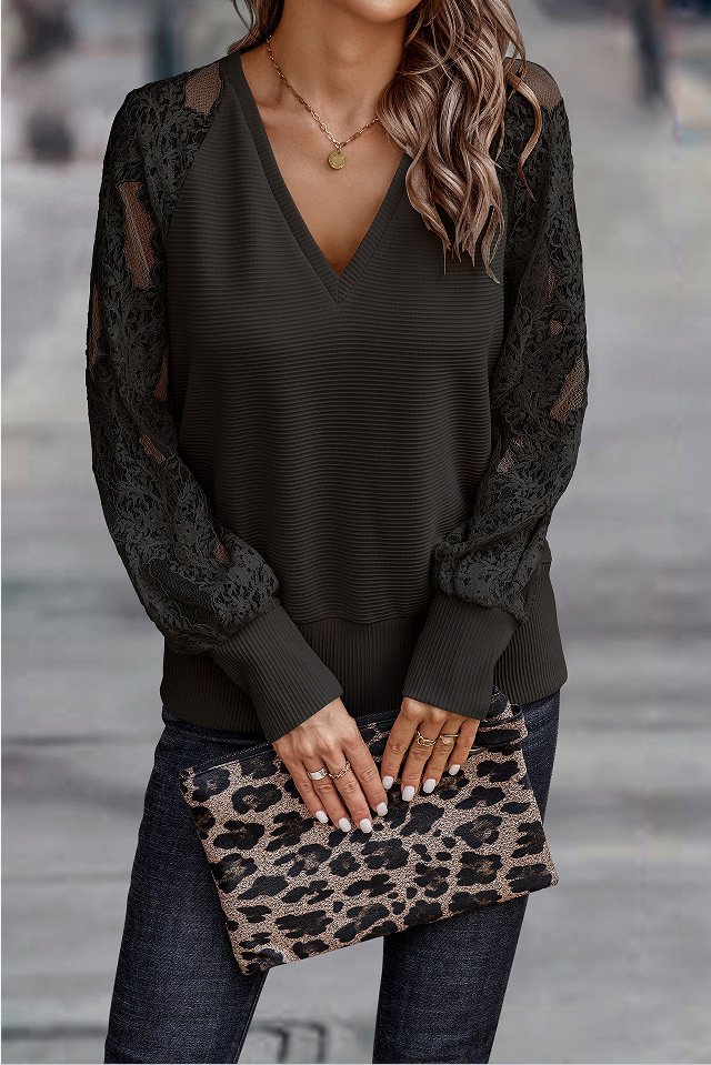 Chemisiers1 Décontracté Bloc de Couleur Printemps / Automne Micro-élasticité Ample Jersey Col Roulé Régulier Régulier pour Femmes