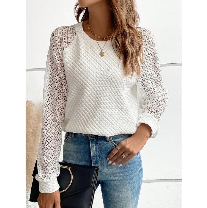Sweat-shirts Décontracté Plain Printemps / Automne Micro-élasticité Quotidien Manches Longues Régulier Droit Régulier pour Femmes