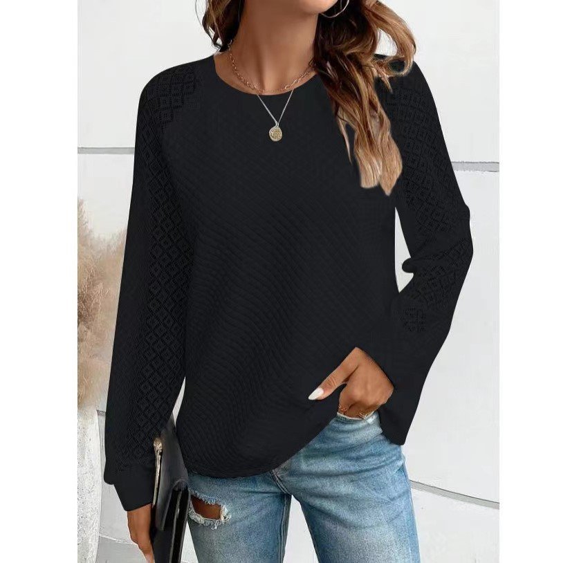 Sweat-shirts Décontracté Plain Printemps / Automne Micro-élasticité Quotidien Manches Longues Régulier Droit Régulier pour Femmes