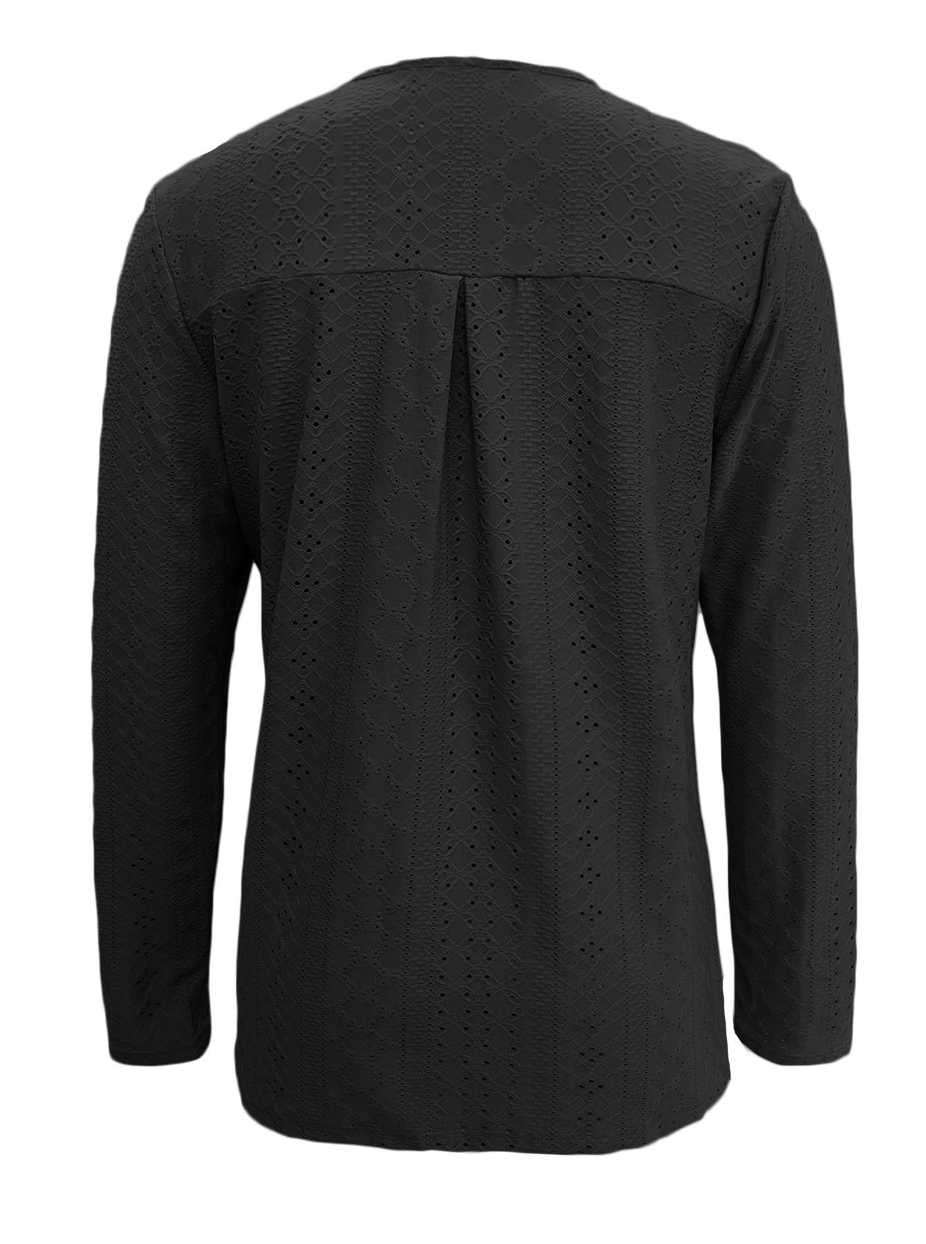 Chemisiers1 Femmes Décontracté Plain Printemps / Automne Jersey Manches Longues Col Roulé Régulier Droit Régulier