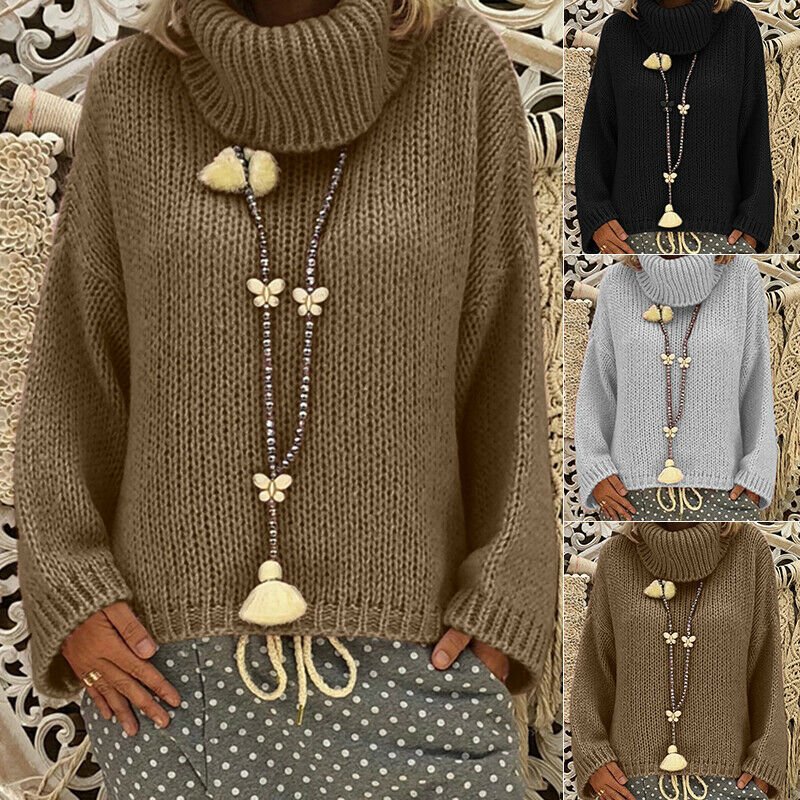 Pulls Décontracté Plain Printemps / Automne Naturel Quotidien Manches Longues Col Rond Régulier Droit pour Femmes