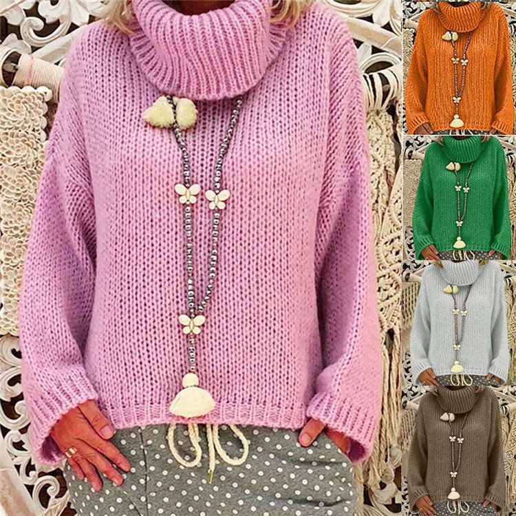 Pulls Décontracté Plain Printemps / Automne Naturel Quotidien Manches Longues Col Rond Régulier Droit pour Femmes