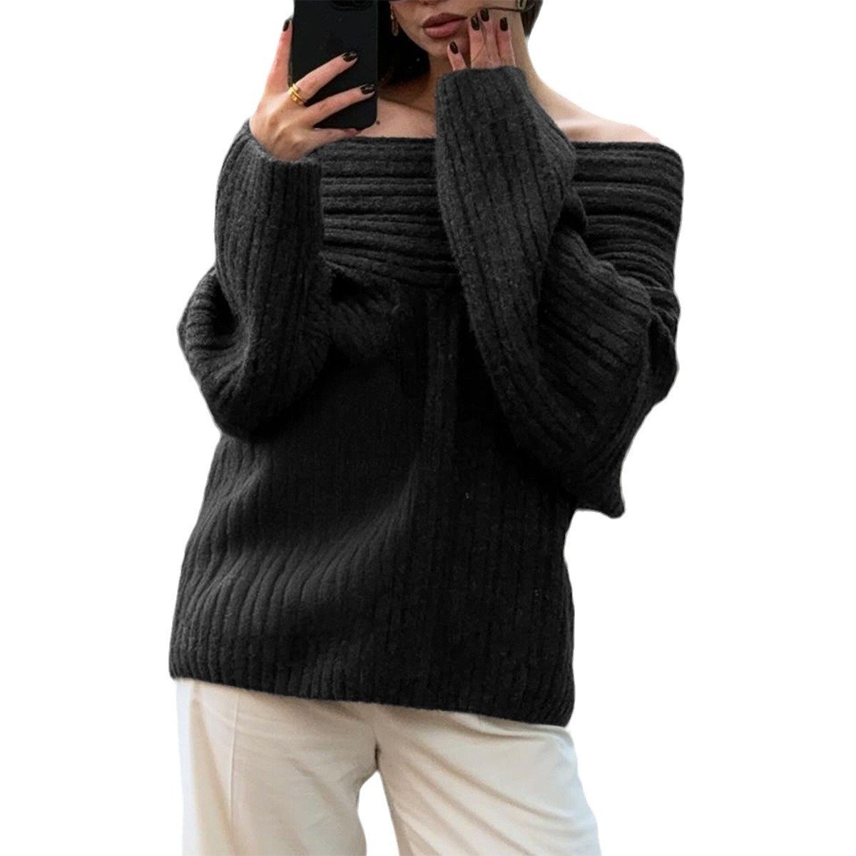 Pulls Femmes Décontracté Plain Printemps / Automne Naturel à Haute Élasticité Manches Longues Laine/Tricot O-Ligne Régulier