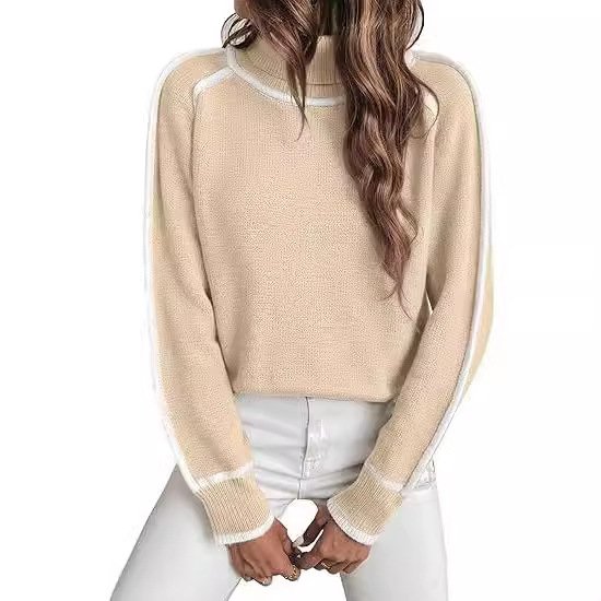 Pulls Décontracté Plain Printemps / Automne Naturel Quotidien Manches Longues Laine/Tricot Régulier Droit pour Femmes