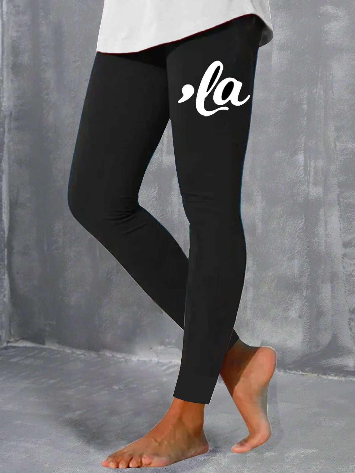Pantalons De Yoga Femmes Décontracté Toutes Les Saisons Lettres de texte Naturel à Haute Élasticité Quotidien Serré Long Régulier
