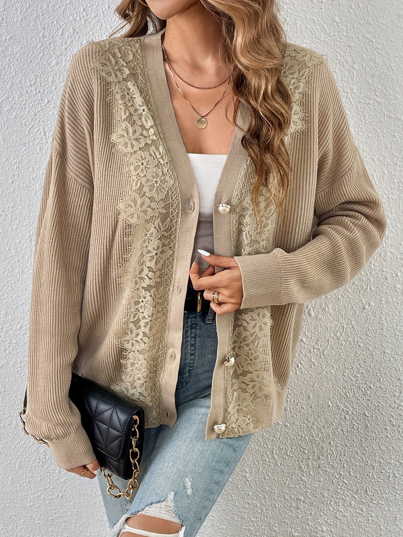 Cardigans Décontracté Plain Hiver Quotidien Manches Longues Laine/Tricot Régulier Épaissi Droit pour Femmes