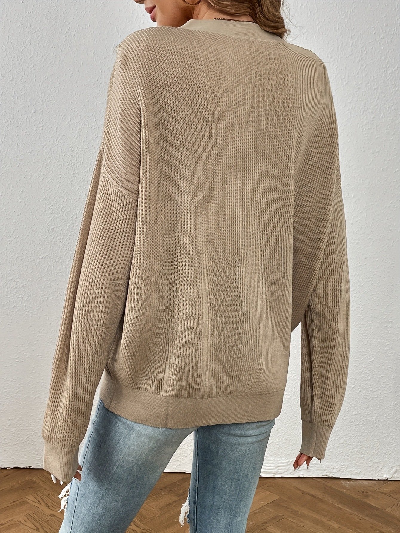 Cardigans Décontracté Plain Hiver Quotidien Manches Longues Laine/Tricot Régulier Épaissi Droit pour Femmes