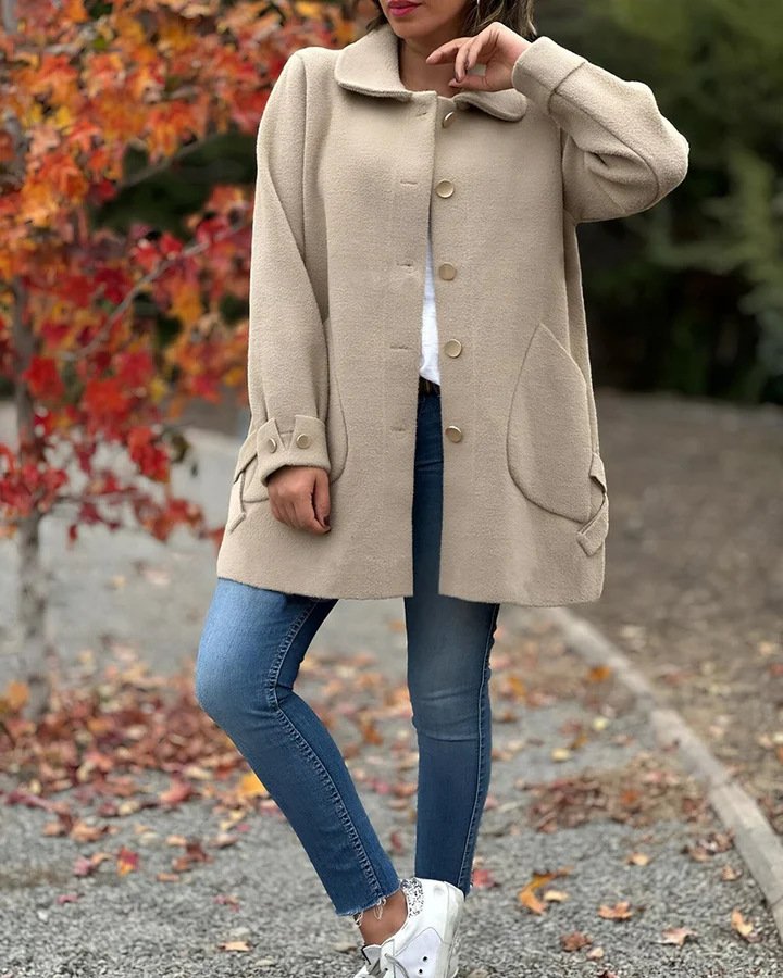 Micro-élasticité Col Châle Manches Longues Épaissi Plain Blouson pour Femmes