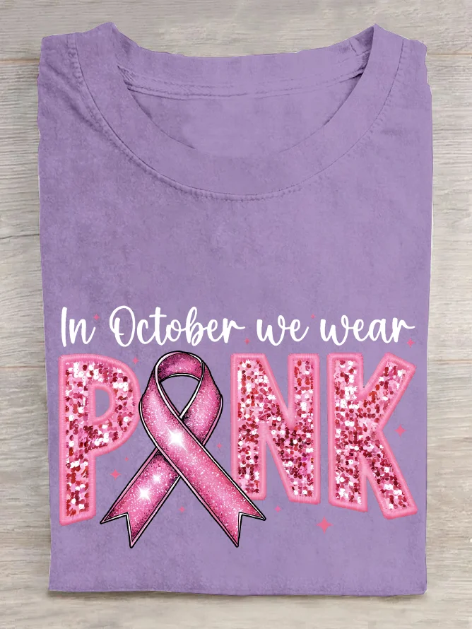 T-shirts Décontracté Été Lettres de texte Coton Ample Manches Courtes Col Rond Régulier Droit pour Femmes