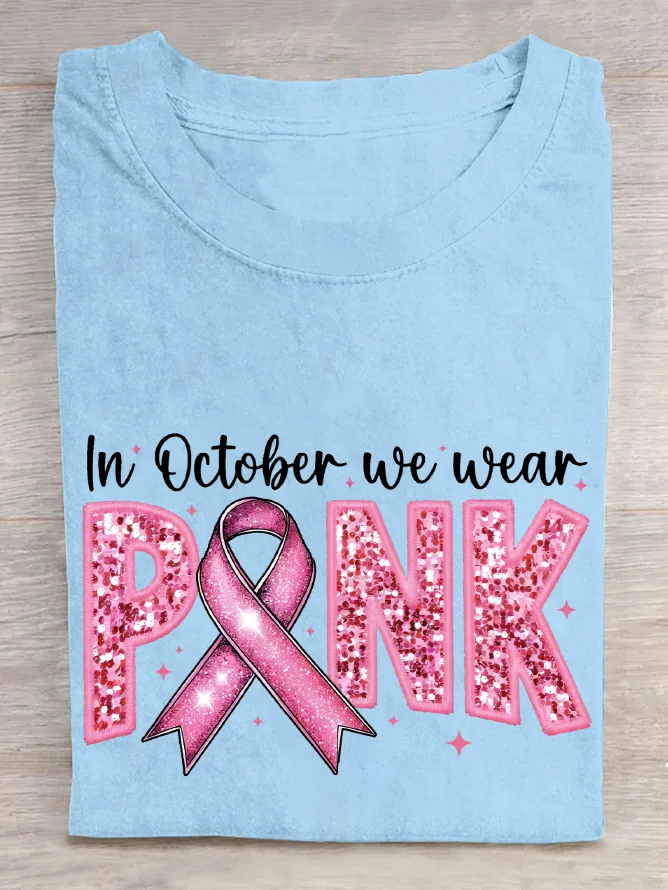 T-shirts Décontracté Été Lettres de texte Coton Ample Manches Courtes Col Rond Régulier Droit pour Femmes