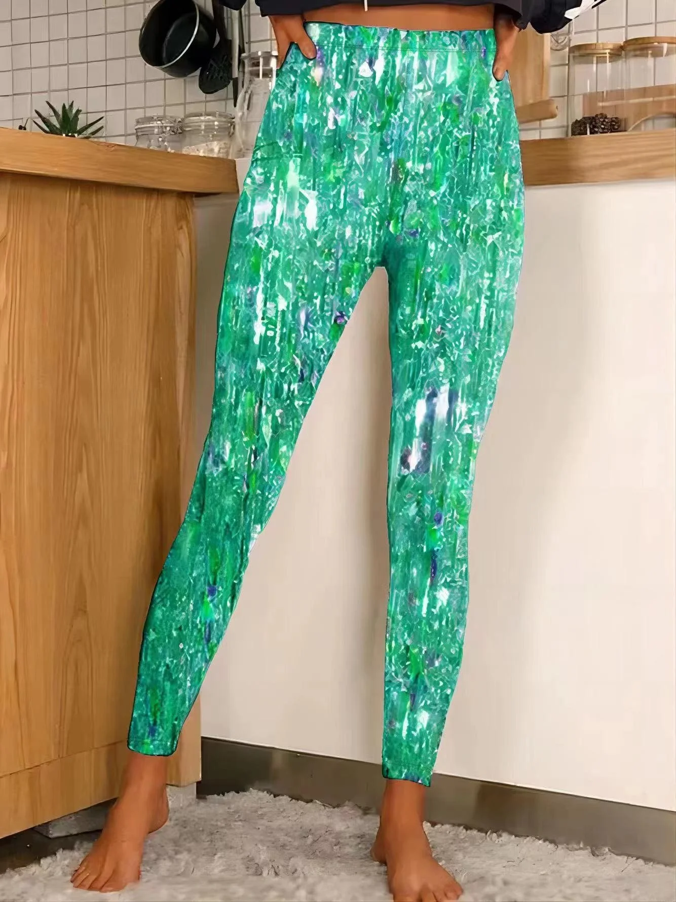 Pantalons De Yoga Décontracté Toutes Les Saisons Toussaint Naturel à Haute Élasticité Faire la navette Serré Long Régulier pour Femmes