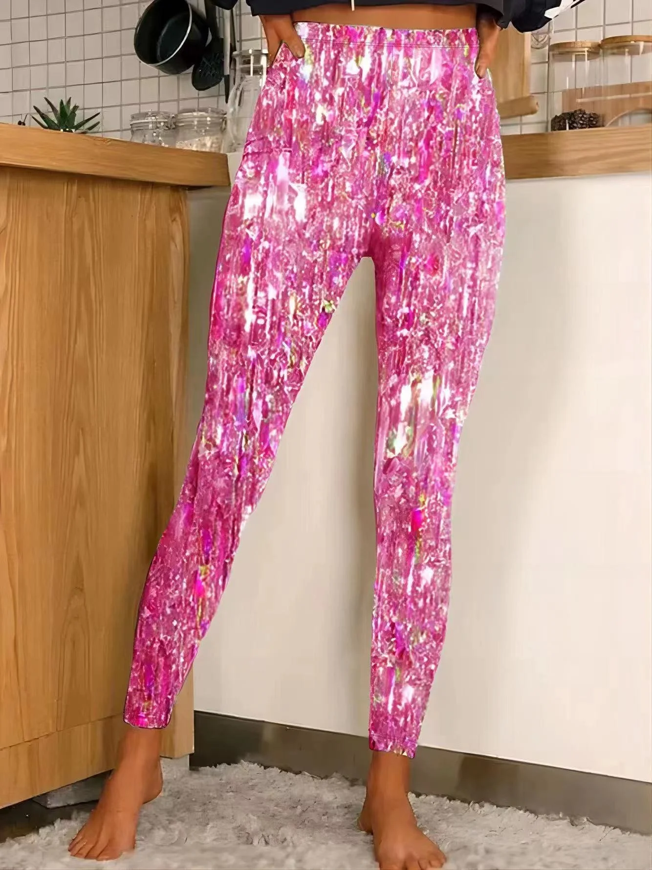 Pantalons De Yoga Décontracté Toutes Les Saisons Toussaint Naturel à Haute Élasticité Faire la navette Serré Long Régulier pour Femmes