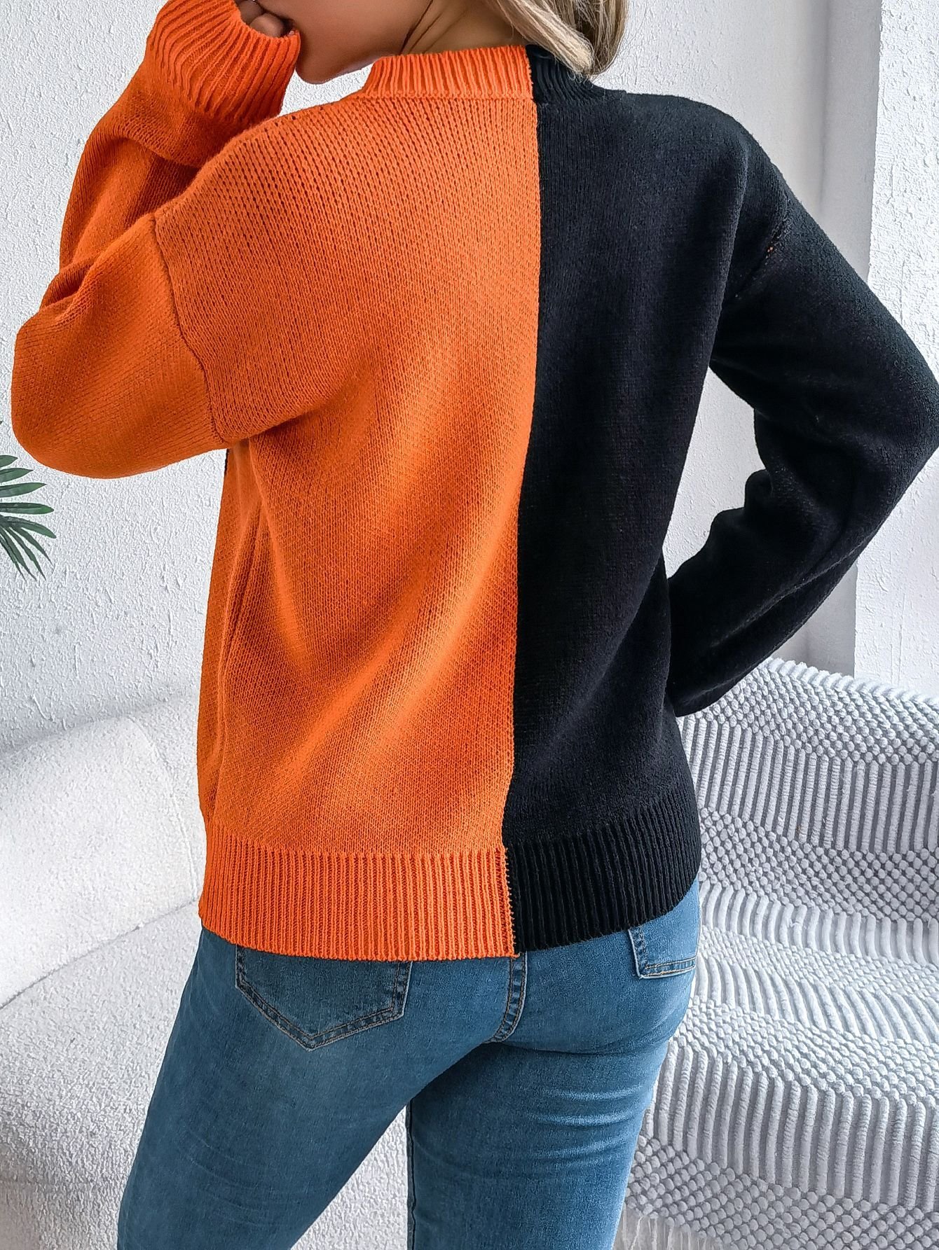 Pulls Décontracté Printemps / Automne Toussaint Col Rond Laine/Tricot Régulier Droit Élasticité moyenne Non pour Femmes