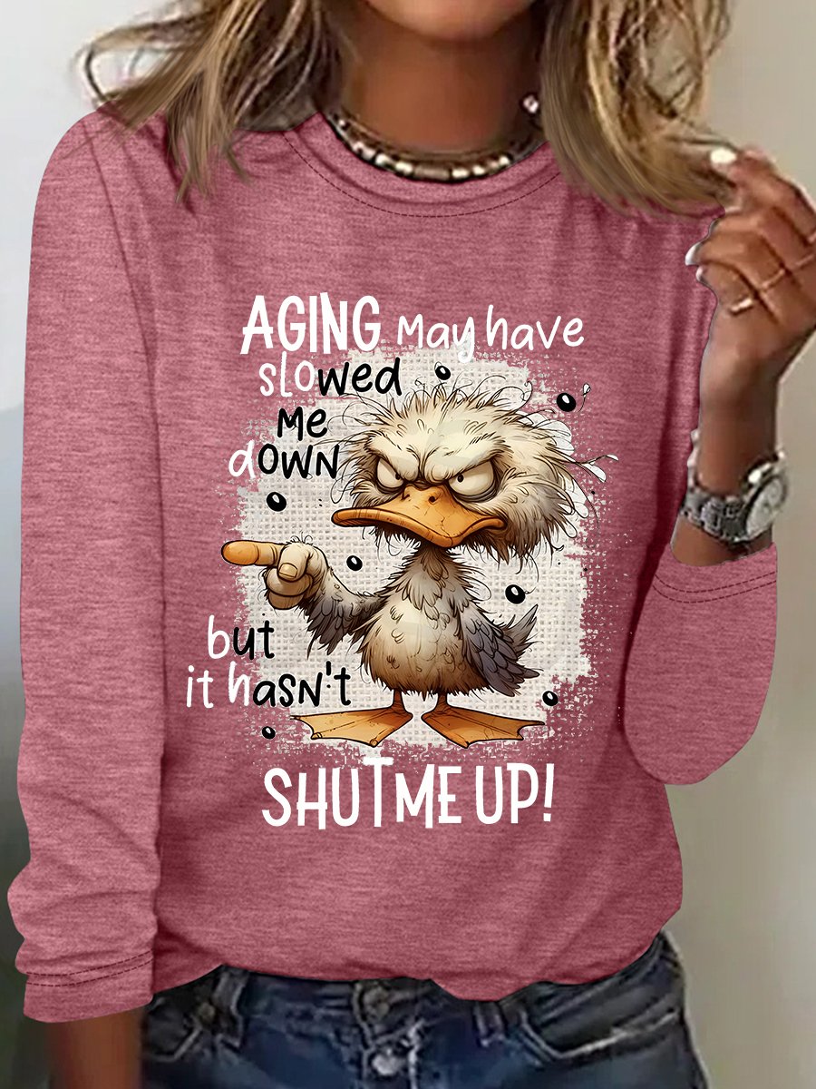T-shirts Femmes Décontracté Imprimé d'Animal Printemps / Automne Aucune élasticité Meilleure vente Manches Longues Col Rond Régulier Régulier