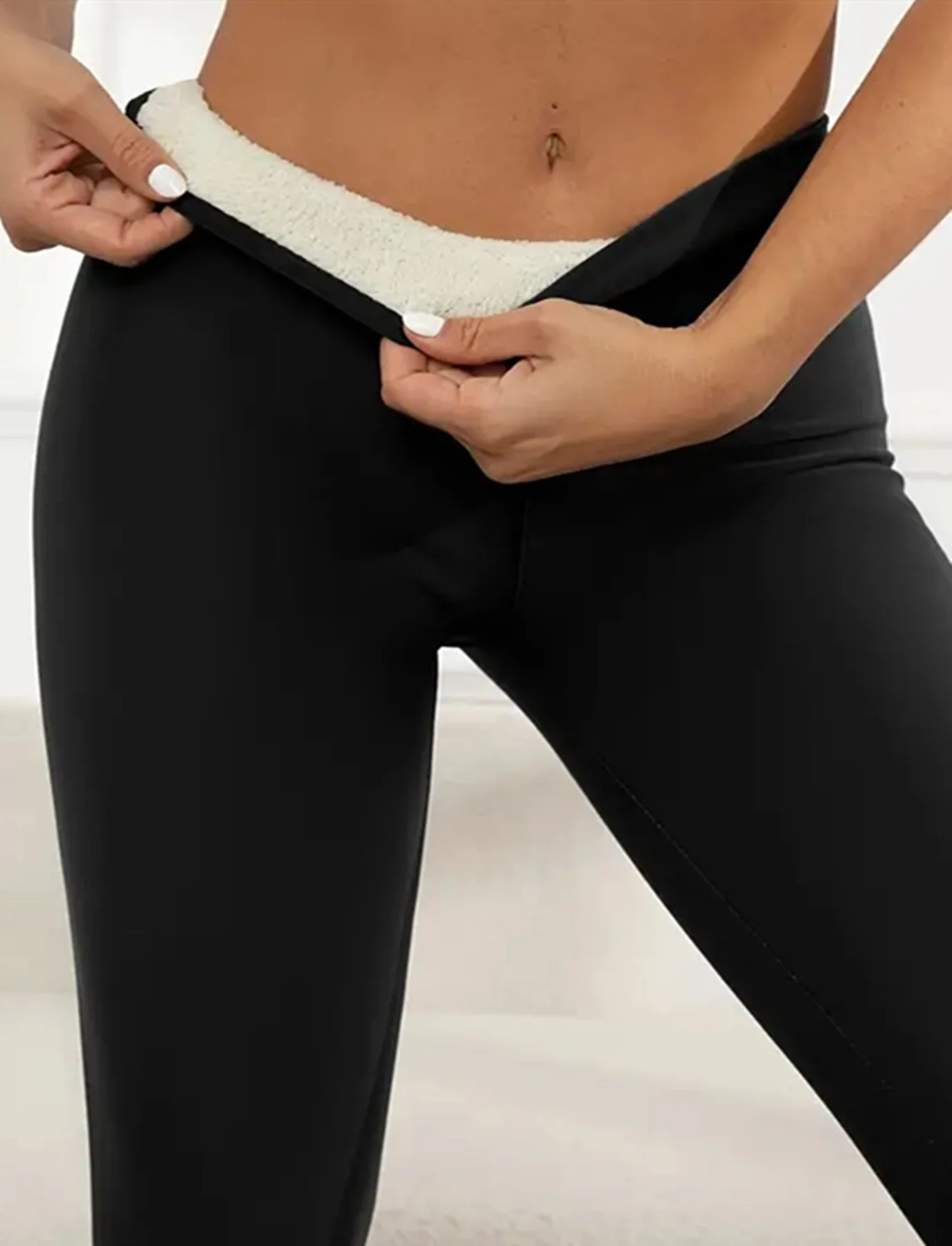 Pantalons De Yoga Femmes Décontracté Plain Hiver Polyester à Haute Élasticité Quotidien Serré Long en Toison