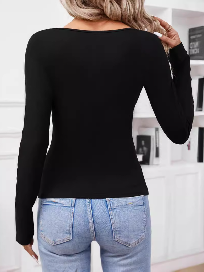 Chemisiers1 Pois Polka Décontracté Printemps / Automne Col V Micro-élasticité Quotidien Jersey Droit Régulier pour Femmes