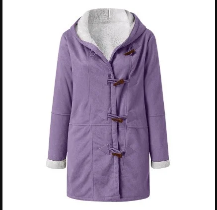 Micro-élasticité Sweat-shirt à Capuche Manches Longues en Toison Plain Blouson pour Femmes