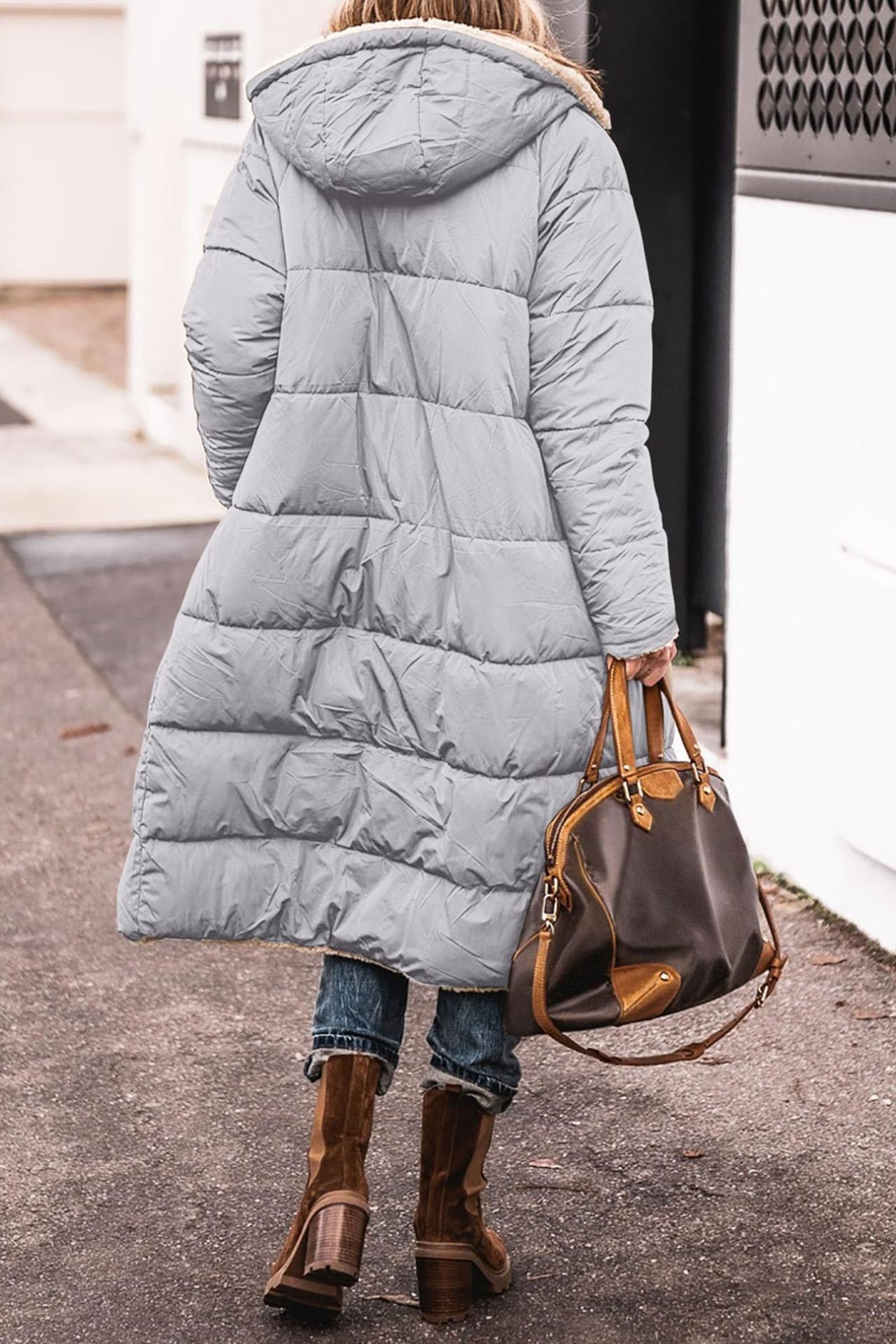 Micro-élasticité Col Châle Manches Longues Épaissi Plain Rembourré Blouson pour Femmes