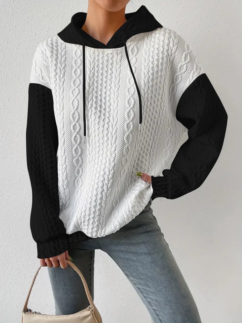 Sweat-shirts Femmes Décontracté Bloc de Couleur Printemps / Automne Polyester Sweat-shirt à Capuche Quotidien Ample Manches Longues Droit