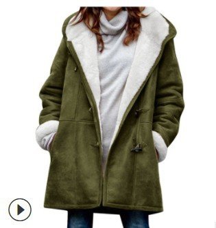 Micro-élasticité Sweat-shirt à Capuche Manches Longues en Toison Plain Blouson pour Femmes