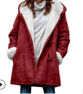 Micro-élasticité Sweat-shirt à Capuche Manches Longues en Toison Plain Blouson pour Femmes