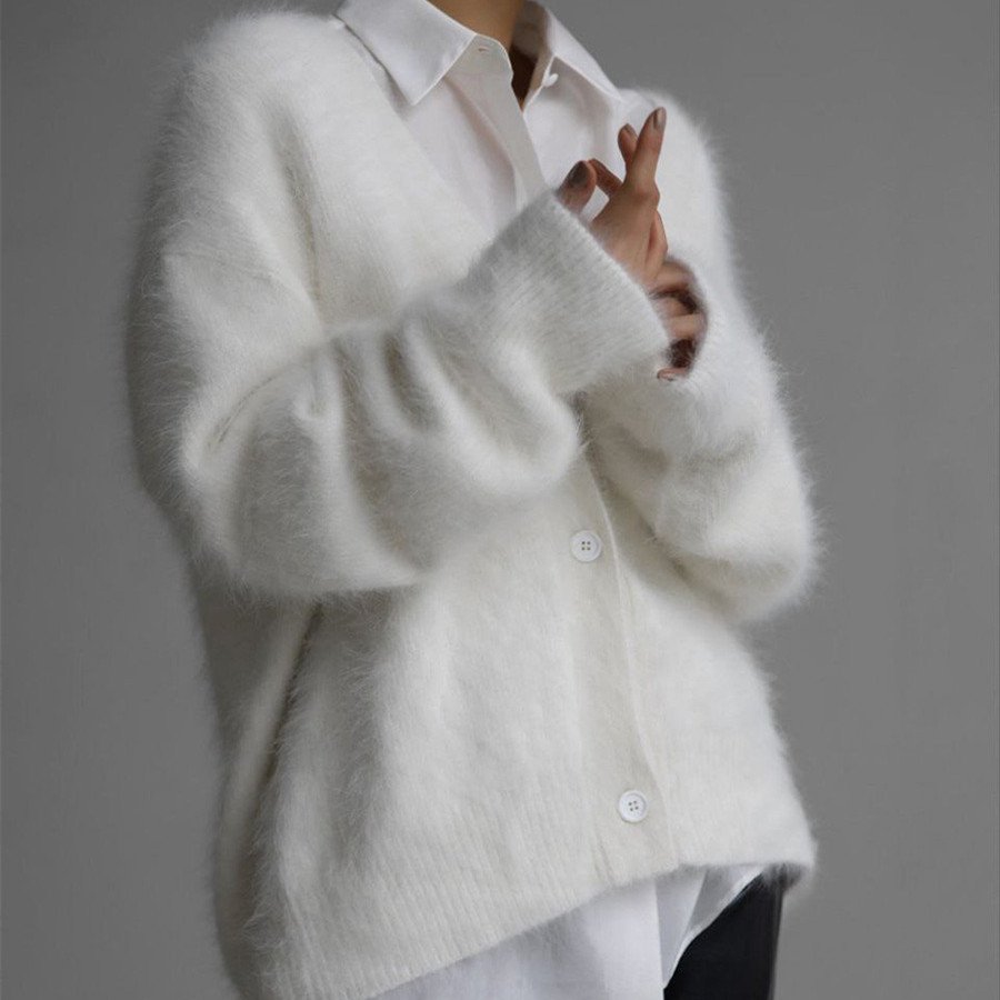 Cardigans Femmes Décontracté Plain Hiver Quotidien Coupe Régulière Manches Longues Laine/Tricot Droit Élasticité moyenne